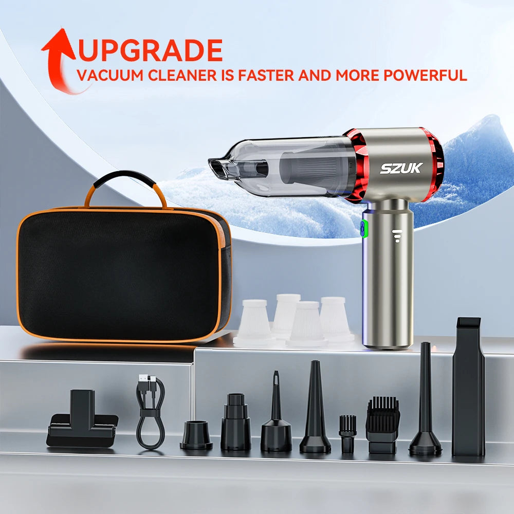 SZUK Aspirapolvere Senza Fili per Auto 985000PA Potente Portatile 0,5L CE Certificato