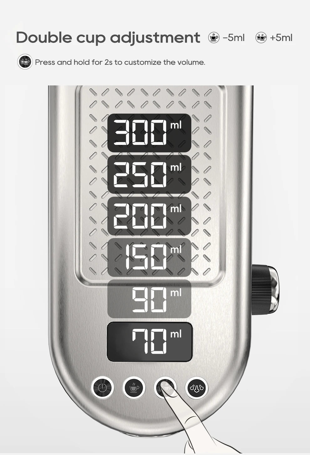 HiBREW 20 Bar Macchina Per Caffè Espresso Semiautomatica Temperatura Regolabile Freddo Caldo Sottile Cappuccino H10B