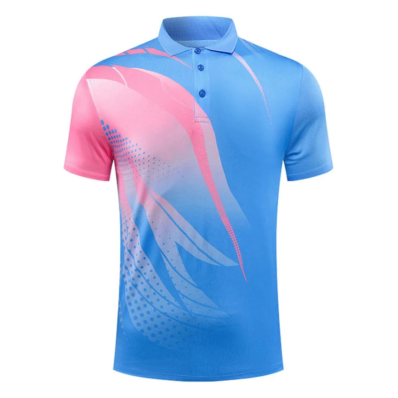 Maglietta Ping Pong Unisex Manica Corta 2024 Abbigliamento Sportivo Da Allenamento Fascia Alta Per Tennis Badminton