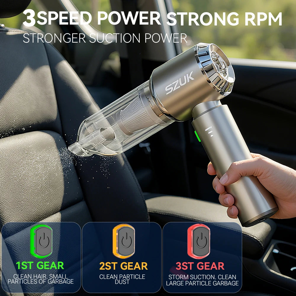 Aspirapolvere Senza Fili Per Auto 18000Pa Portatile Mini Pulitore Potente Efficace RoHS CE