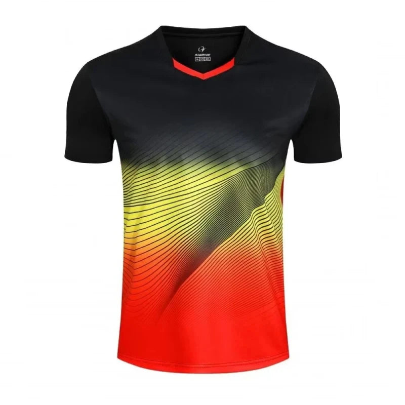Maglietta Ping Pong Unisex Manica Corta 2024 Abbigliamento Sportivo Da Allenamento Fascia Alta Per Tennis Badminton
