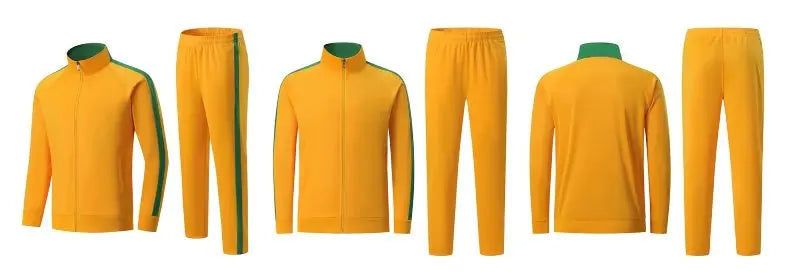 Tuta da allenamento di calcio giacca con zip top e pantaloni divisa da calcio personalizzata autunno inverno 2 pezzi vestiti per esercizi di Fitness