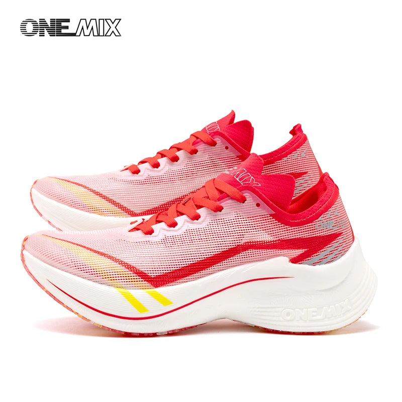 ONEMIX Marathon Scarpe Da Corsa Con Piastra In Carbonio Uomo Antiurto Rimbalzo Ultraleggero E Supporto Stabile