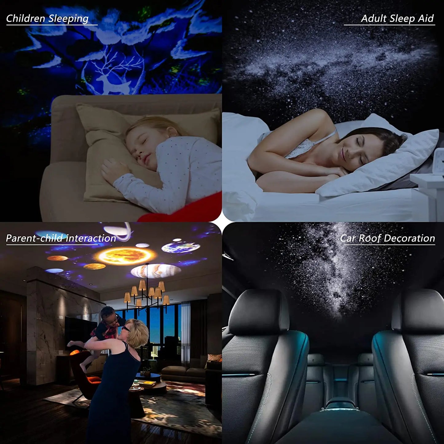 Proiettore Galaxy Con Luce Notturna E Cielo Stellato A 360 Gradi Cameretta Regalo San Valentino Decorazione Matrimonio