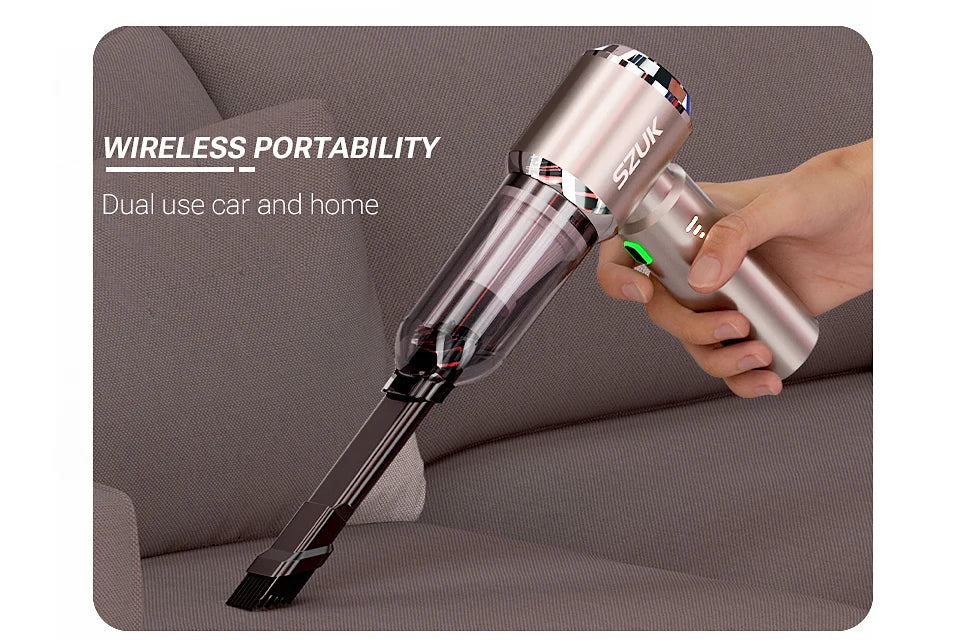 Aspirapolvere Senza Fili Per Auto 18000Pa Portatile Mini Pulitore Potente Efficace RoHS CE
