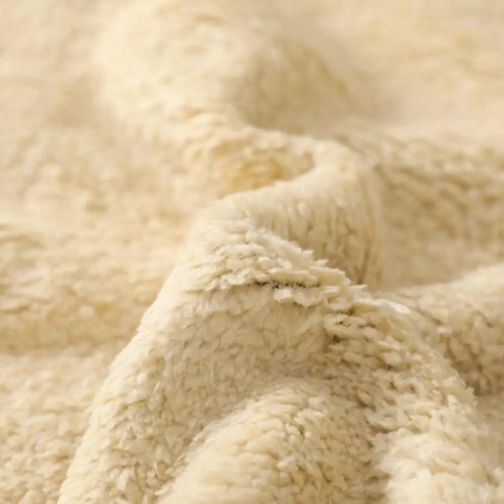 Felpa Cappotto Unisex Con Cappuccio Inverno Lana Di Agnello Tasche Frontali Cerniera Calda Foderata In Peluche Cardigan