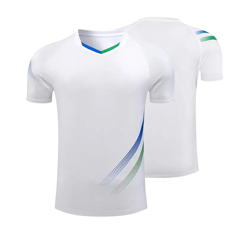 Maglietta Ping Pong Unisex Manica Corta 2024 Abbigliamento Sportivo Da Allenamento Fascia Alta Per Tennis Badminton
