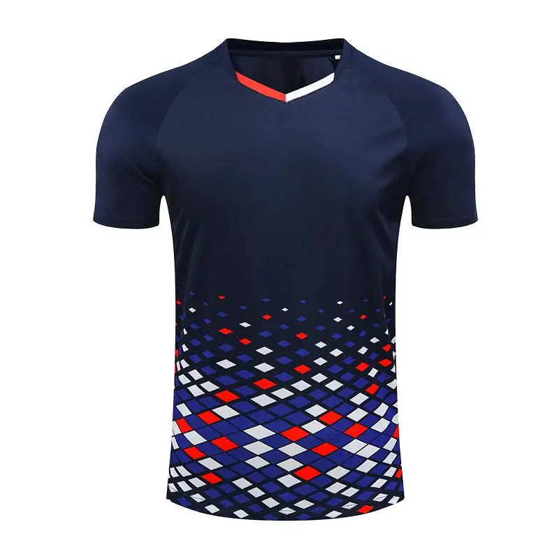 Maglietta Ping Pong Unisex Manica Corta 2024 Abbigliamento Sportivo Da Allenamento Fascia Alta Per Tennis Badminton