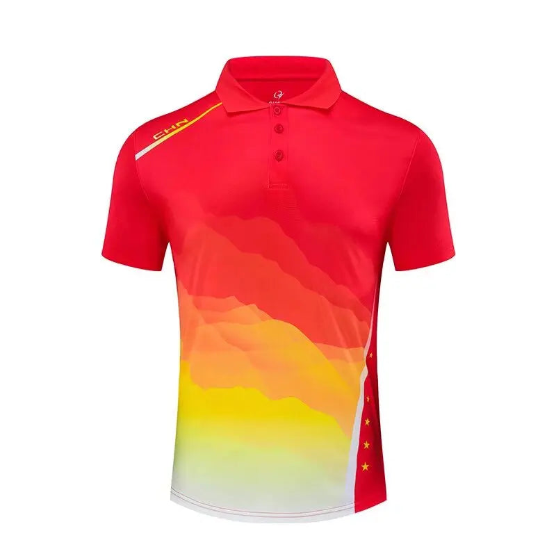 Maglietta Ping Pong Unisex Manica Corta 2024 Abbigliamento Sportivo Da Allenamento Fascia Alta Per Tennis Badminton