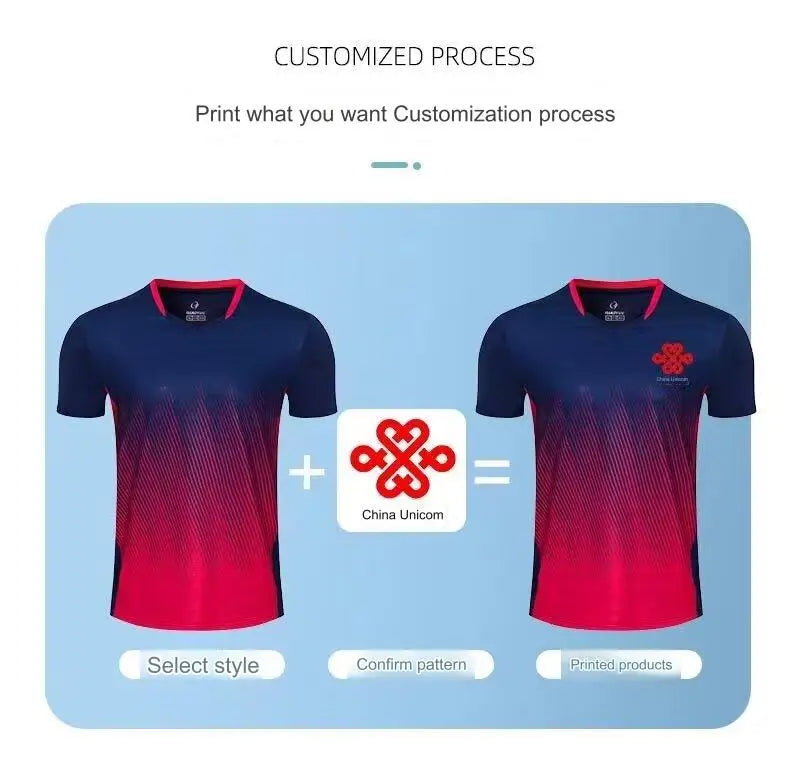 Maglietta Ping Pong Unisex Manica Corta 2024 Abbigliamento Sportivo Da Allenamento Fascia Alta Per Tennis Badminton