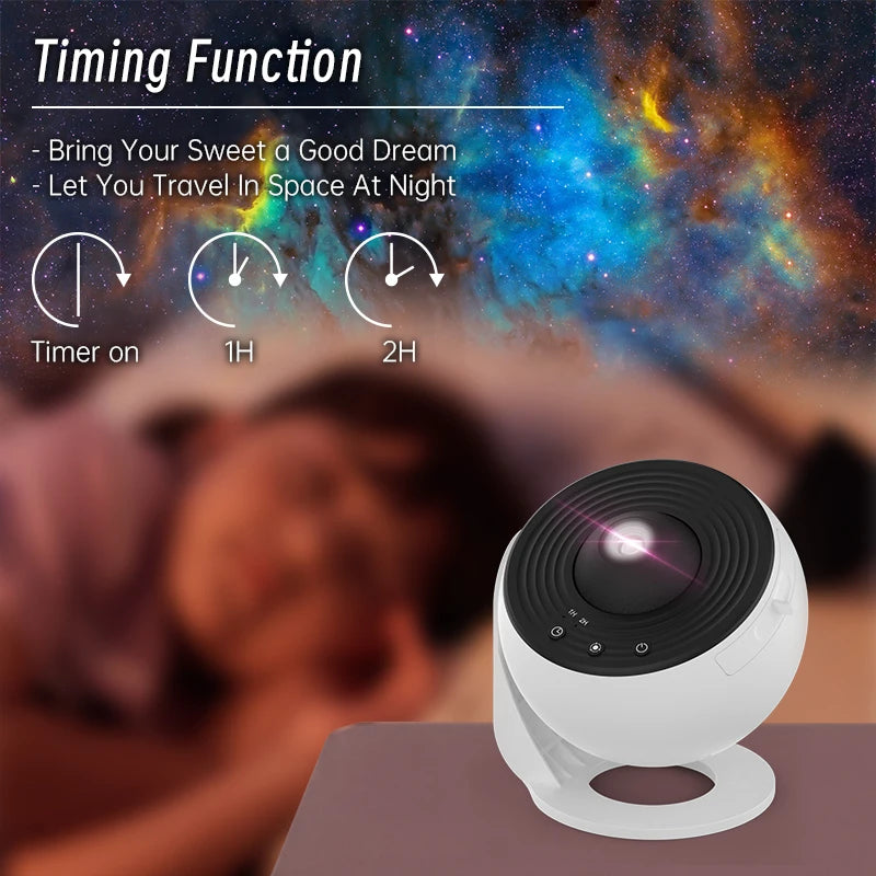 Proiettore Galaxy Con Luce Notturna E Cielo Stellato 360 Gradi Per Camera Da Letto Dei Bambini Regalo San Valentino