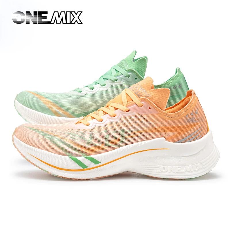 ONEMIX Marathon Scarpe Da Corsa Con Piastra In Carbonio Uomo Antiurto Rimbalzo Ultraleggero E Supporto Stabile