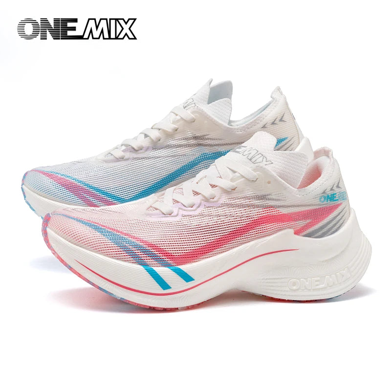 ONEMIX Marathon Scarpe Da Corsa Con Piastra In Carbonio Uomo Antiurto Rimbalzo Ultraleggero E Supporto Stabile