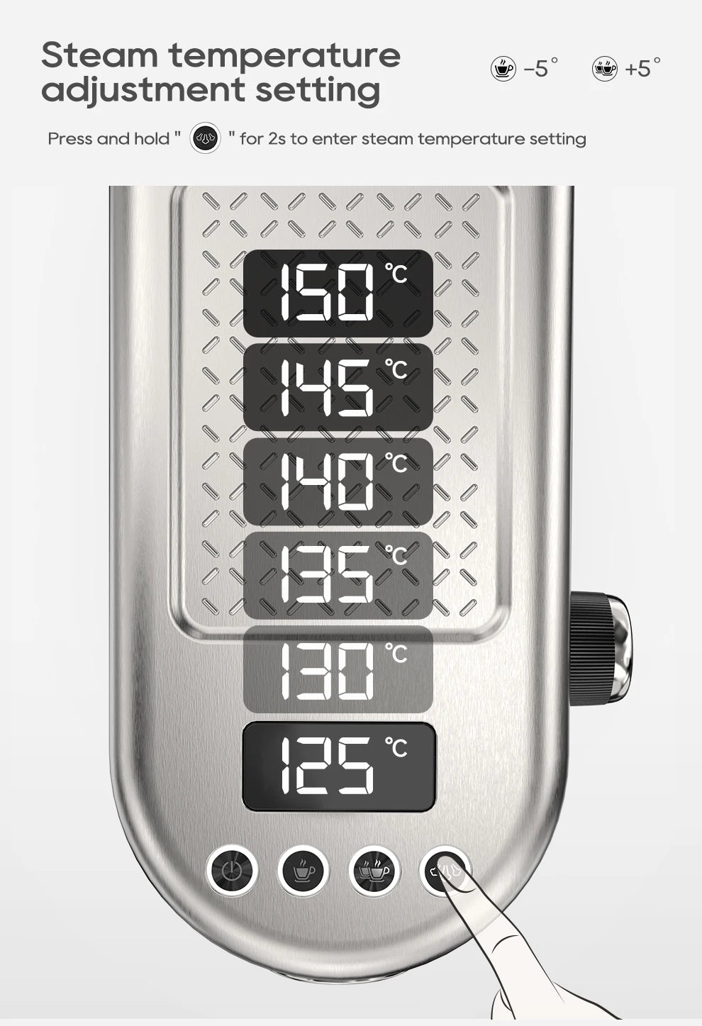 HiBREW 20 Bar Macchina Per Caffè Espresso Semiautomatica Temperatura Regolabile Freddo Caldo Sottile Cappuccino H10B