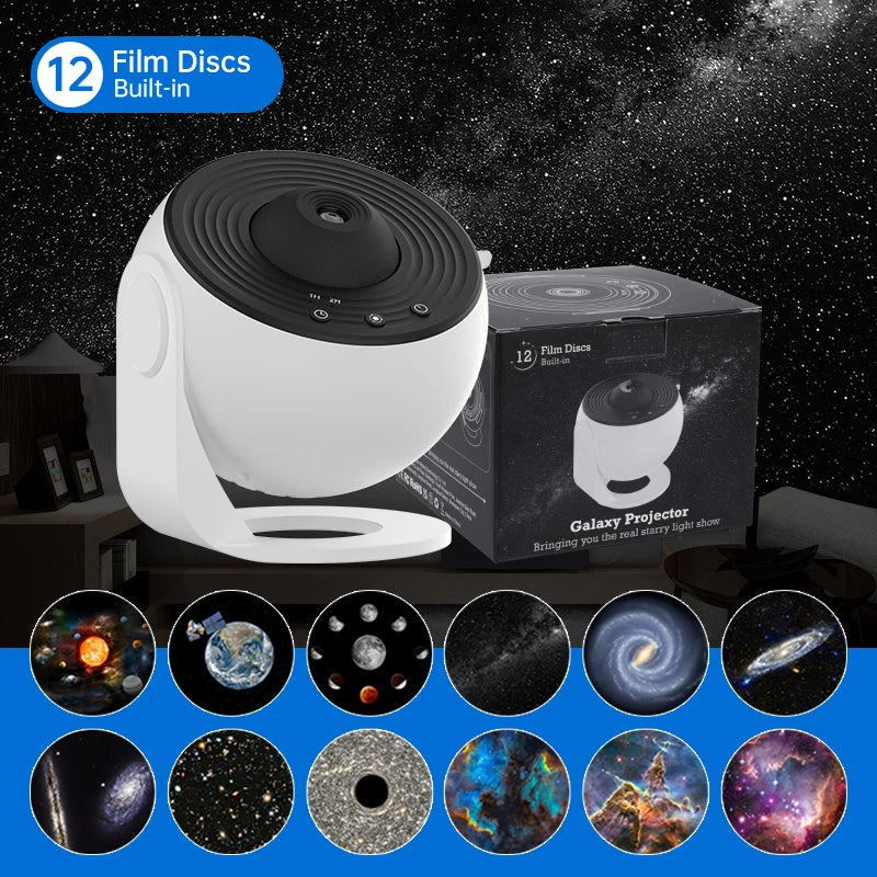 Proiettore Galaxy Con Luce Notturna E Cielo Stellato 360 Gradi Per Camera Da Letto Dei Bambini Regalo San Valentino