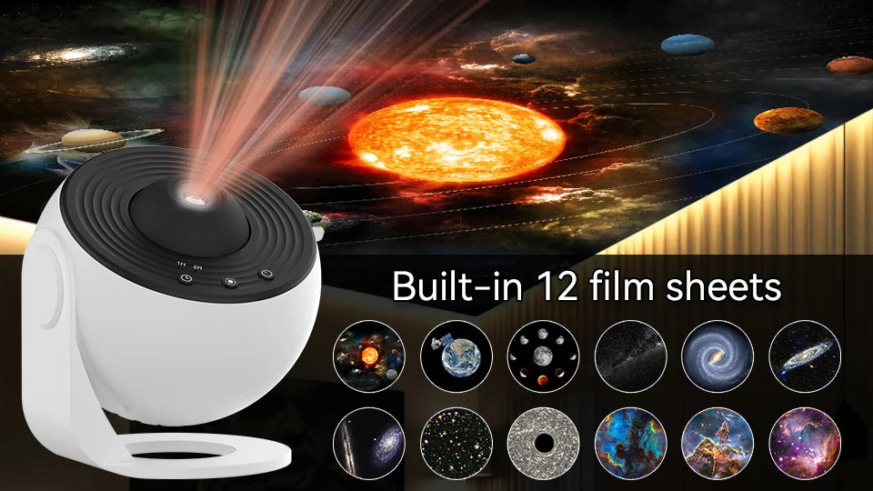 Proiettore Galaxy Con Luce Notturna E Cielo Stellato 360 Gradi Per Camera Da Letto Dei Bambini Regalo San Valentino