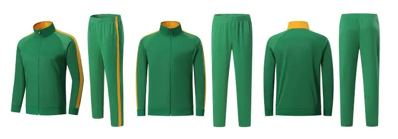 Tuta da allenamento di calcio giacca con zip top e pantaloni divisa da calcio personalizzata autunno inverno 2 pezzi vestiti per esercizi di Fitness