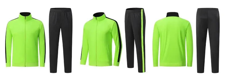 Tuta da allenamento di calcio giacca con zip top e pantaloni divisa da calcio personalizzata autunno inverno 2 pezzi vestiti per esercizi di Fitness