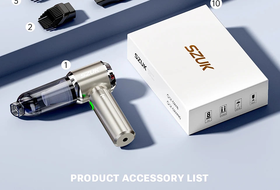 Aspirapolvere Senza Fili Per Auto 18000Pa Portatile Mini Pulitore Potente Efficace RoHS CE