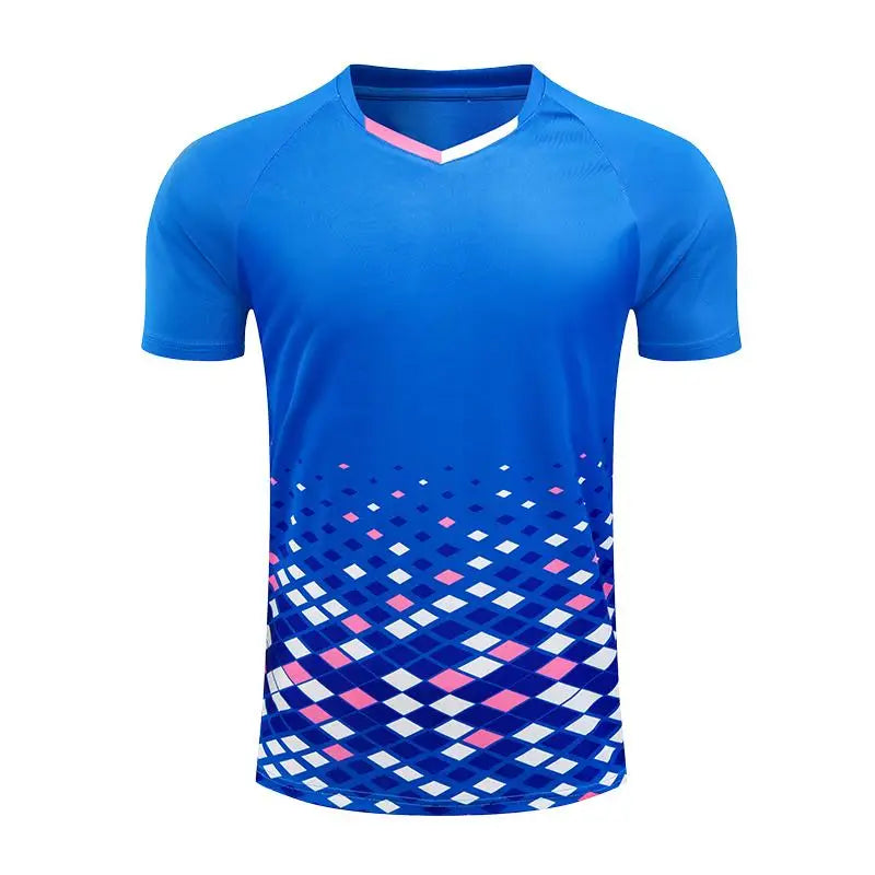 Maglietta Ping Pong Unisex Manica Corta 2024 Abbigliamento Sportivo Da Allenamento Fascia Alta Per Tennis Badminton