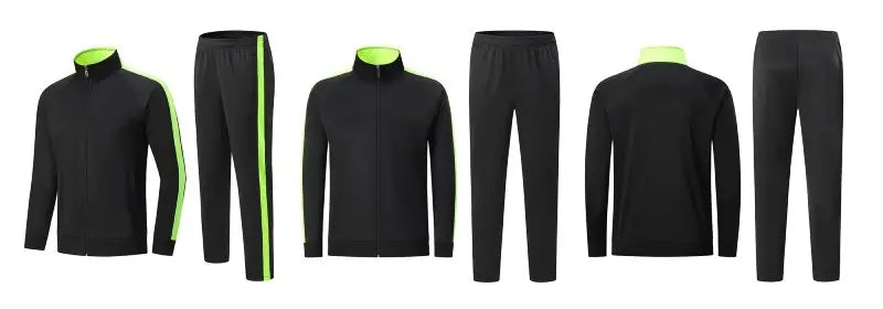 Tuta da allenamento di calcio giacca con zip top e pantaloni divisa da calcio personalizzata autunno inverno 2 pezzi vestiti per esercizi di Fitness