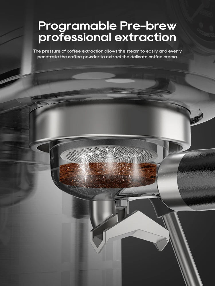 HiBREW 20 Bar Macchina Per Caffè Espresso Semiautomatica Temperatura Regolabile Freddo Caldo Sottile Cappuccino H10B