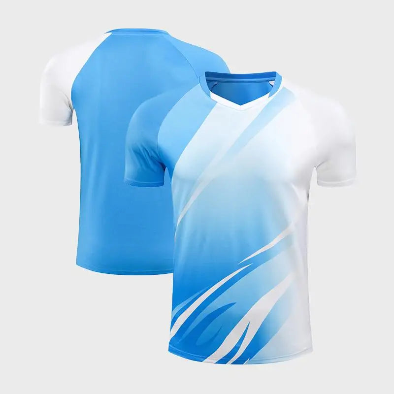 Maglietta Ping Pong Unisex Manica Corta 2024 Abbigliamento Sportivo Da Allenamento Fascia Alta Per Tennis Badminton