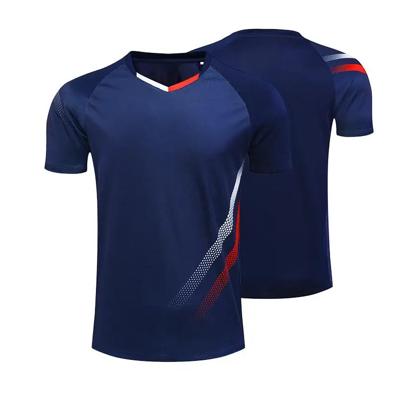 Maglietta Ping Pong Unisex Manica Corta 2024 Abbigliamento Sportivo Da Allenamento Fascia Alta Per Tennis Badminton