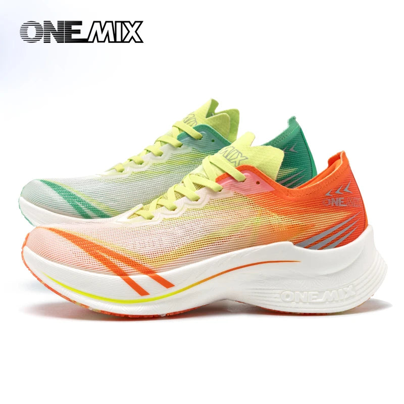 ONEMIX Marathon Scarpe Da Corsa Con Piastra In Carbonio Uomo Antiurto Rimbalzo Ultraleggero E Supporto Stabile