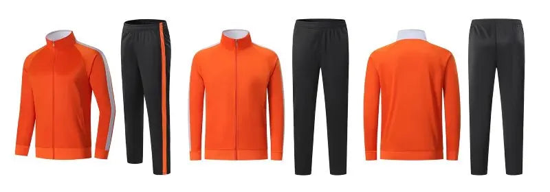 Tuta da allenamento di calcio giacca con zip top e pantaloni divisa da calcio personalizzata autunno inverno 2 pezzi vestiti per esercizi di Fitness