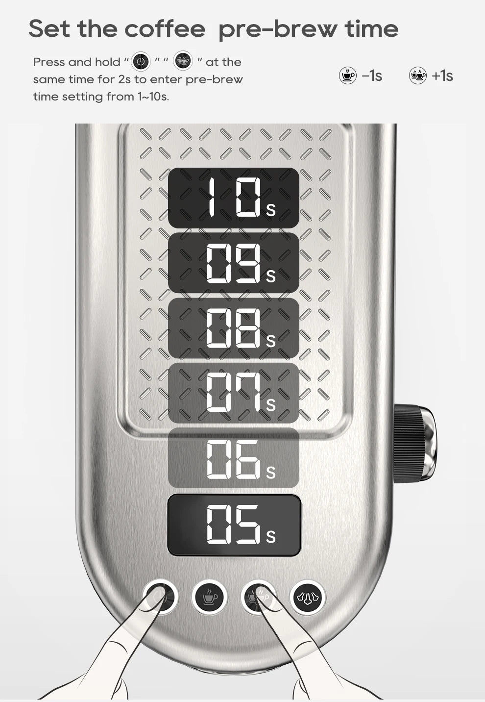 HiBREW 20 Bar Macchina Per Caffè Espresso Semiautomatica Temperatura Regolabile Freddo Caldo Sottile Cappuccino H10B