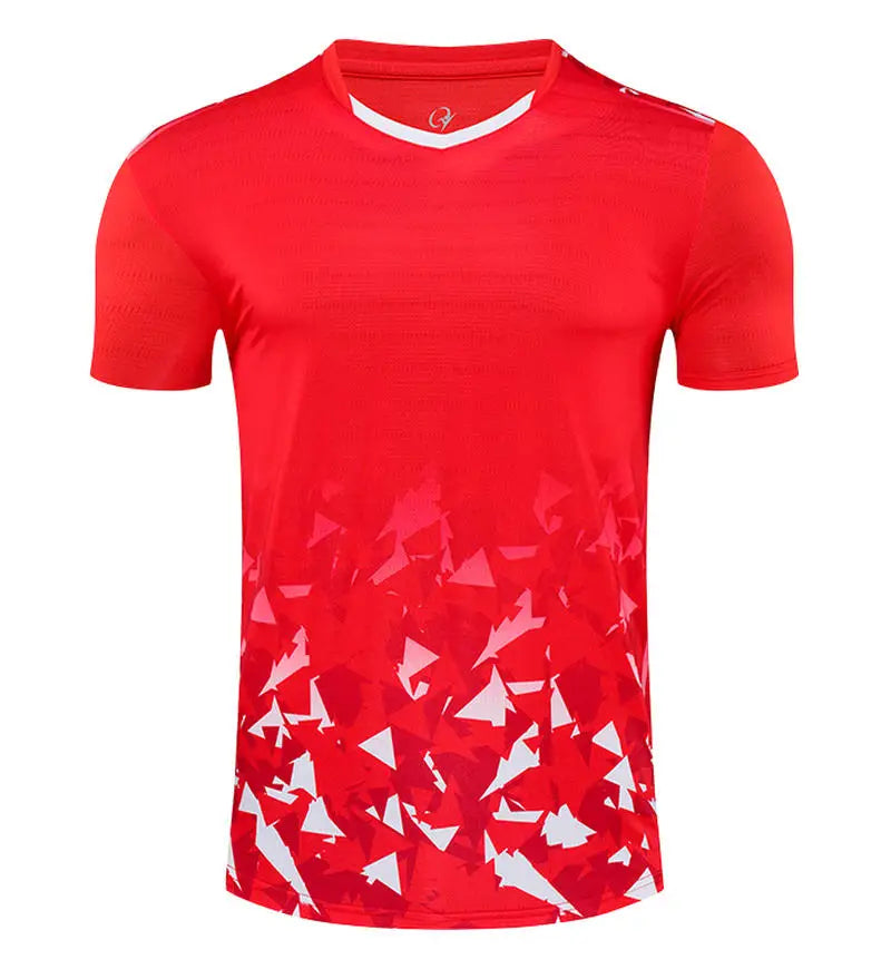 Maglietta Ping Pong Unisex Manica Corta 2024 Abbigliamento Sportivo Da Allenamento Fascia Alta Per Tennis Badminton