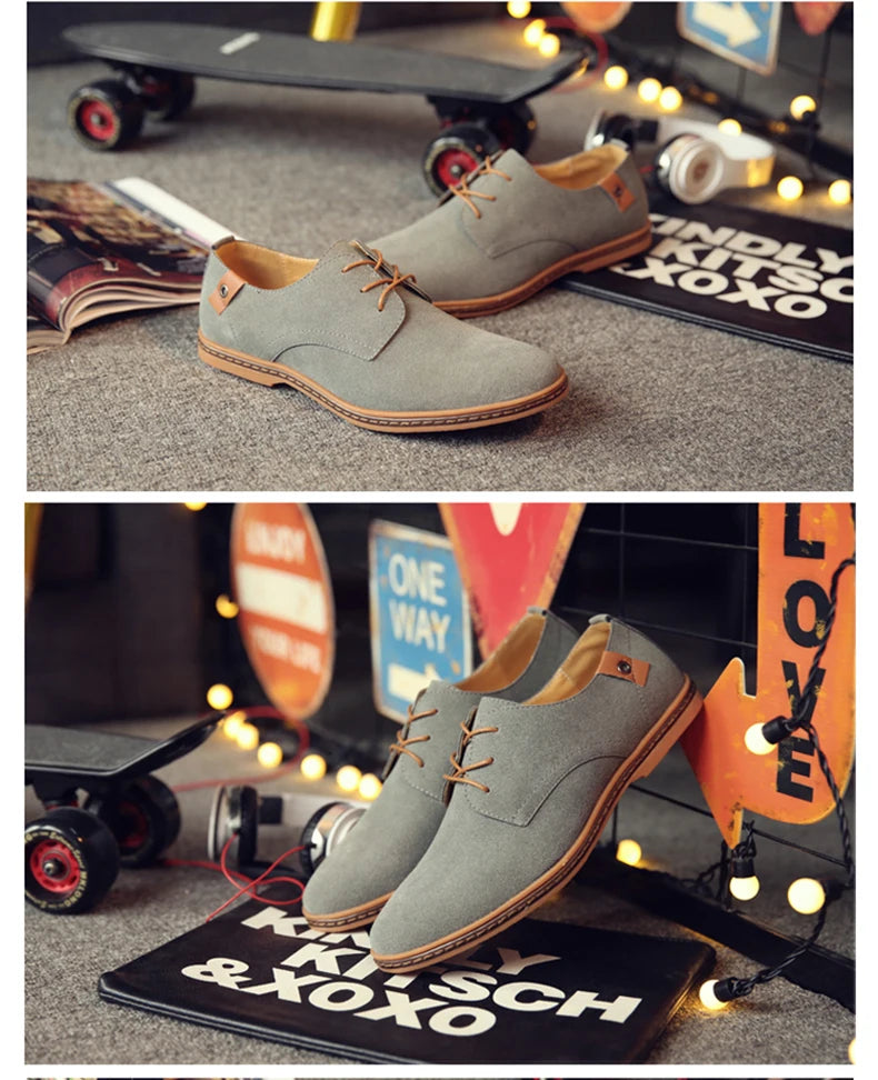 Scarpe Da Uomo In Pelle Scamosciata Primaverili Oxford E Sneakers Classiche Scarpe Eleganti Comode Grandi Misure 2025