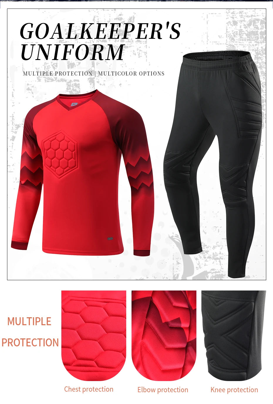 Nuova Uniforme Da Calcio Allenamento Uomo Portiere Maglia Da Calcio Per Bambini Set Pantaloni Protettivi In Poliestere