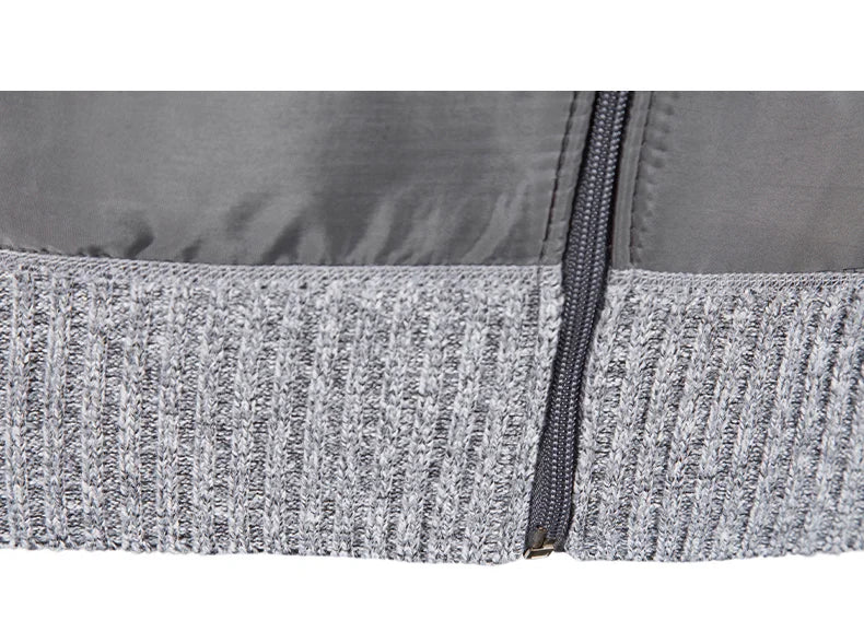 Giacca Uomo Invernale Spessa In Pile Con Zip Intera Antivento Collo A O In Maglia Calda