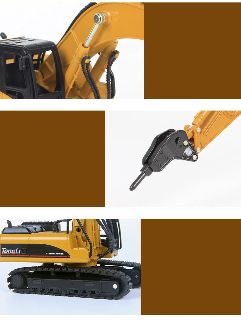 Set Veicoli Da Costruzione In Metallo Scala 1 50 Autocarro Con Cassone Escavatore Trattore Per Appassionati Di Costruzioni