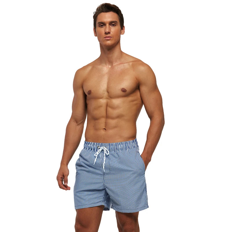 Datifer Pantaloncini Da Nuoto Uomo In Poliestere Con Fodera In Rete Stampa Vita Regolabile Tasche Per Palestra Piscina