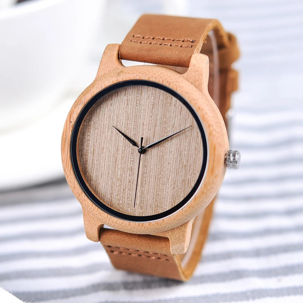 Orologio Da Polso In Legno Di Bambù Con Movimento Miyota E Logo Personalizzato OEM Design Brand Esclusivo