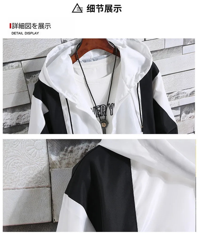 Giacche Uomo Donna Hip Hop Olympia Giacca A Vento Patchwork Con Cerniera All Aperto Harajuku Abbigliamento Maschile