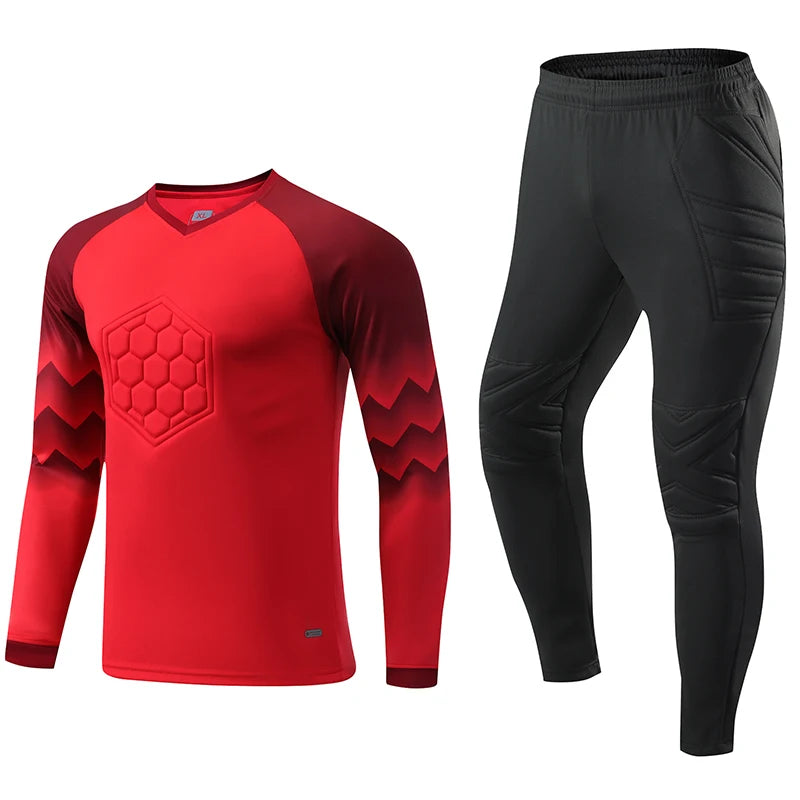 Nuova Uniforme Da Calcio Allenamento Uomo Portiere Maglia Da Calcio Per Bambini Set Pantaloni Protettivi In Poliestere