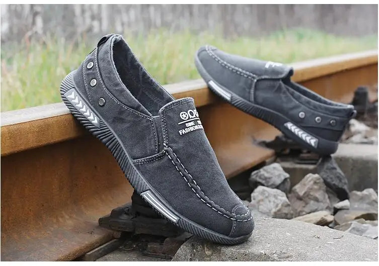 Scarpe Da Uomo In Tela Estiva Traspiranti Slip On Basse Leggere Casuali Mocassini Sneakers