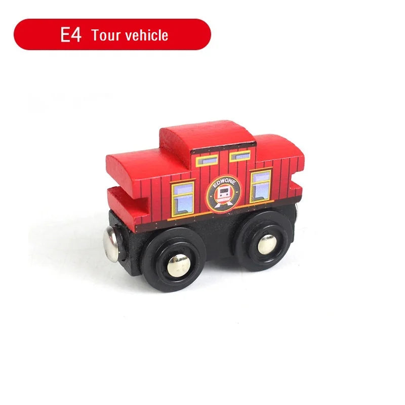 Treno Magnetico in Legno per Bambini Locomotiva con Binari Giochi Educativi Regalo di Compleanno