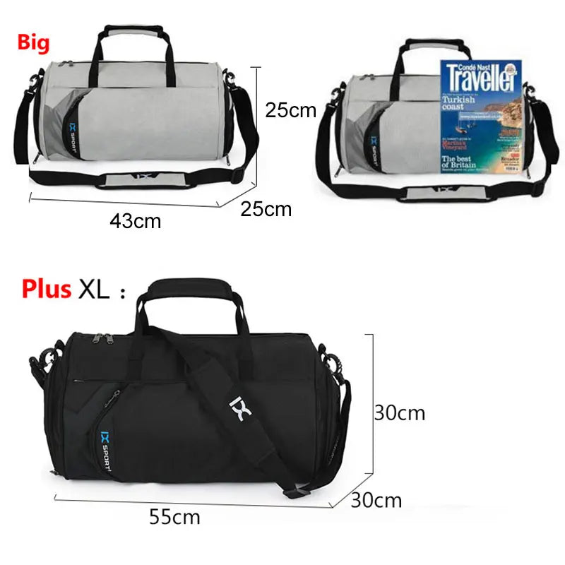Borsa Palestra XL IX Plus Wet Dry Fitness Sacco Per Scarpe Yoga Viaggio Grande Capacità 36 55 Litri Uomo Donna
