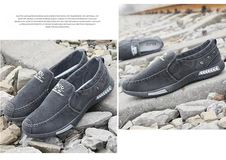 Scarpe Da Uomo In Tela Estiva Traspiranti Slip On Basse Leggere Casuali Mocassini Sneakers