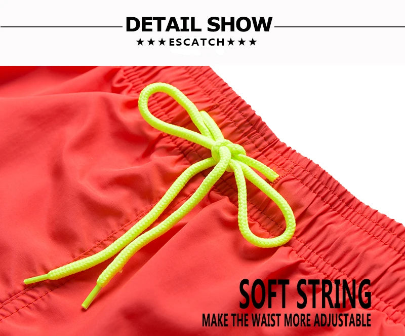 Escatch Pantaloncini Da Uomo Estivi Con Fodera In Rete Traspirante Ad Asciugatura Rapida Per Palestra Spiaggia Nylon
