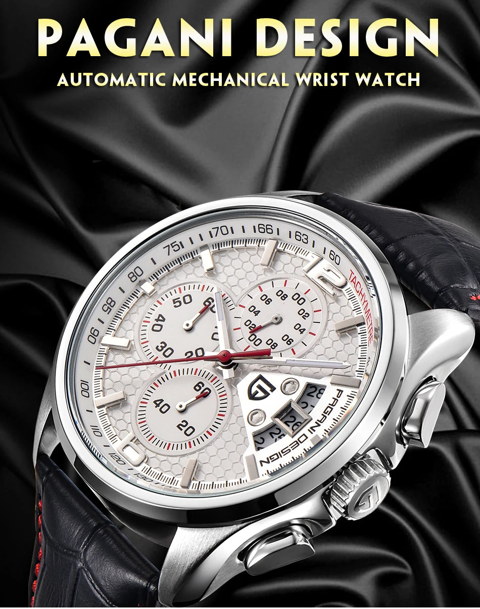 Orologio Da Uomo Pagani Design Cronografo Lusso Sport Quarzo Resistente All Acqua 30m Modello PD 3306
