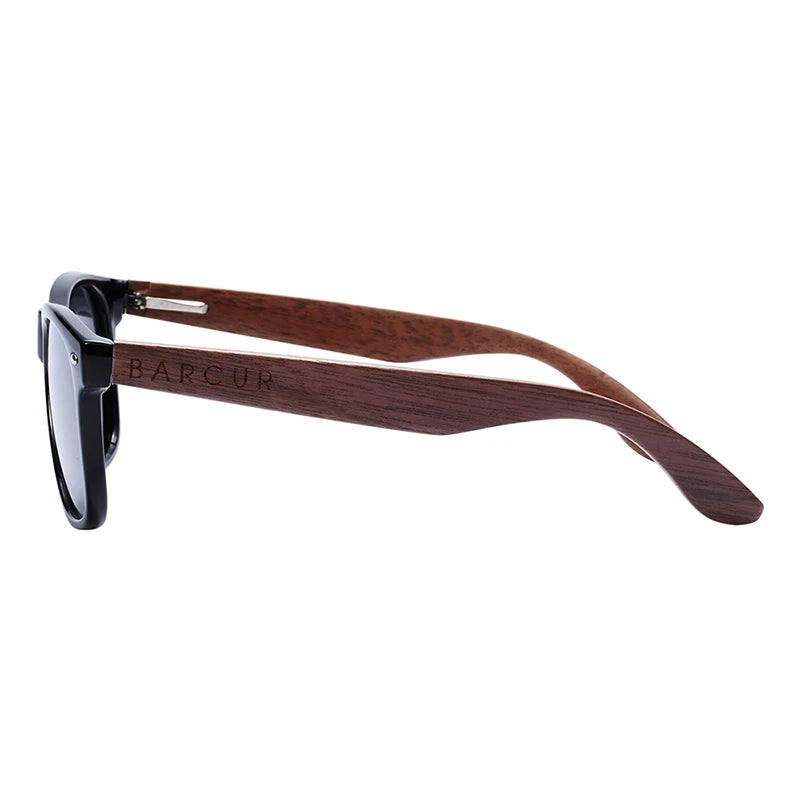 Occhiali Da Sole In Legno BARCUR Uomo Polarizzati UV400 Protezione Totale Scatola Originale