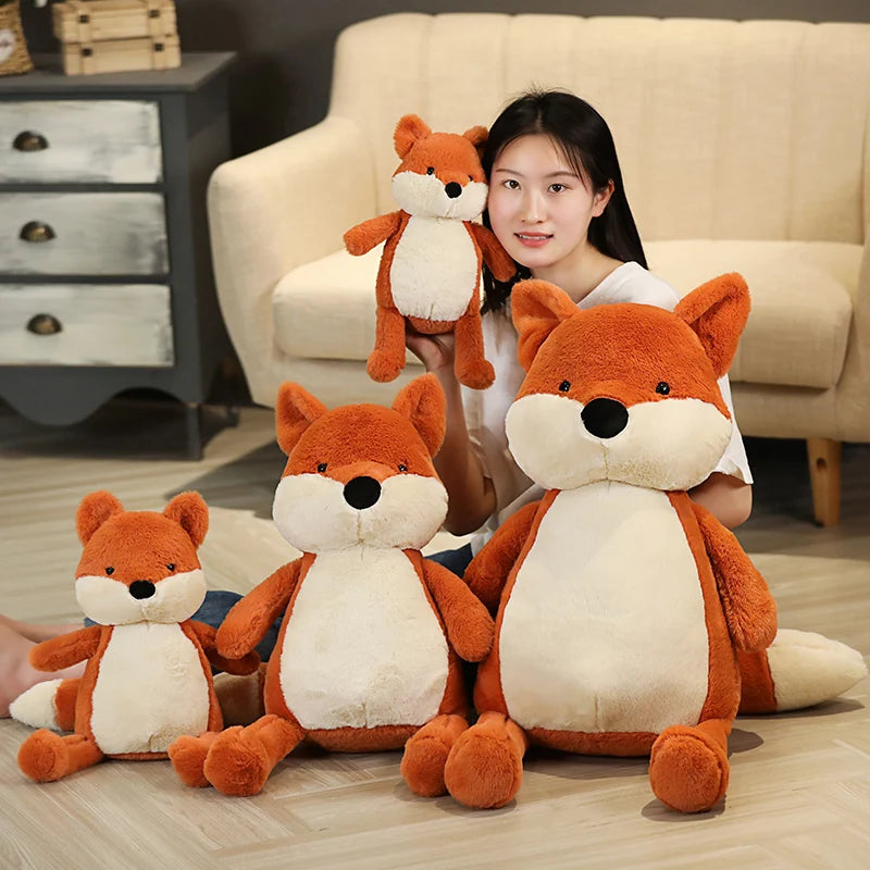 Peluche Volpe Morbido Imbottito Carino Cartone Animato Regalo Per Ragazze Kawaii Divano Decor Cuscino