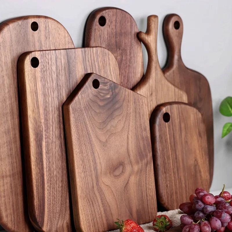 Tagliere Da Cucina In Noce Nera Rettangolare Senza Vernice In Legno Piatto Per Pizza Sushi Pane Vassoio Ecologico