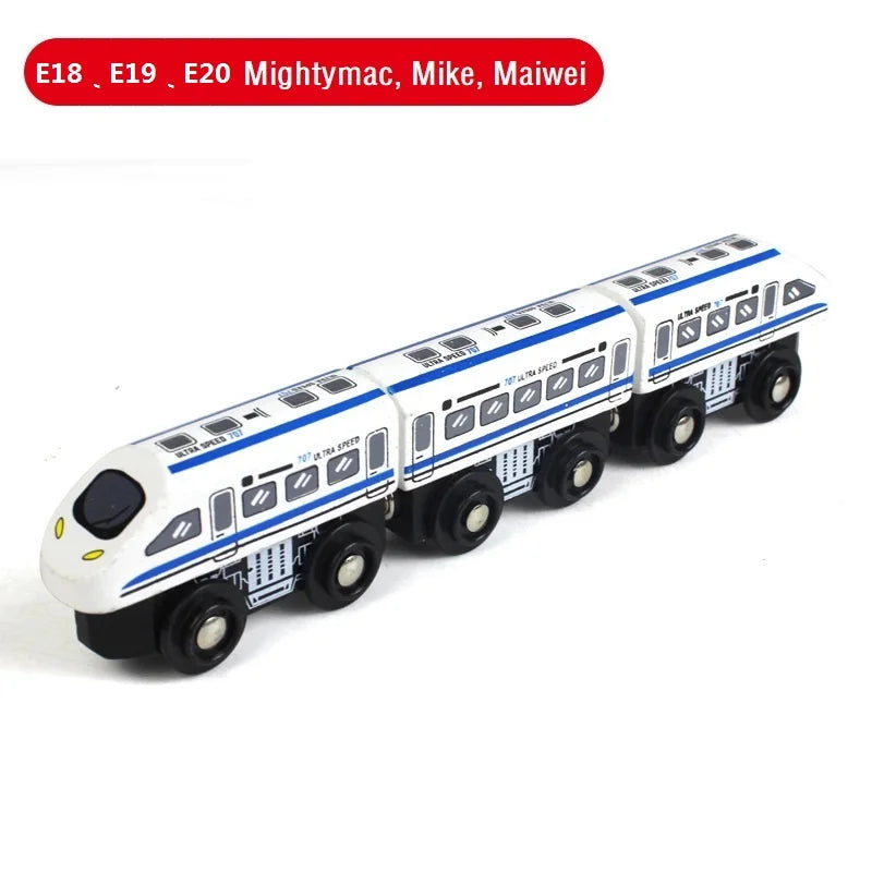 Treno Magnetico in Legno per Bambini Locomotiva con Binari Giochi Educativi Regalo di Compleanno